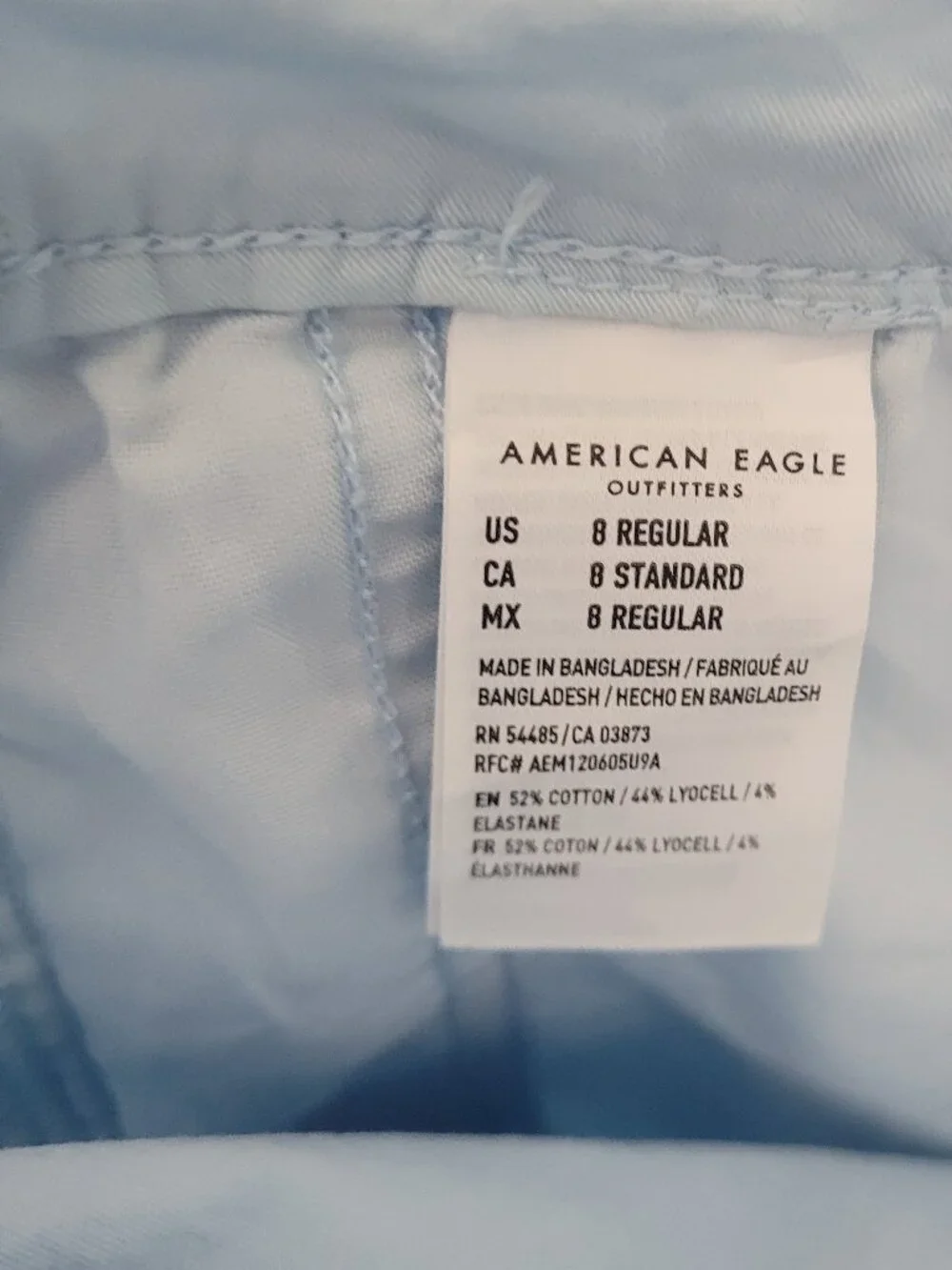 American Eagle light blue pleated school girl preppy tennis skirt size 8